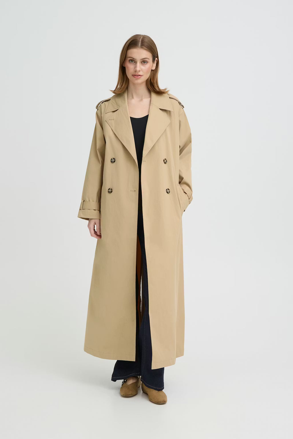 ICHI IHGILANA Trenchcoat beige
