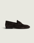 POSA Penny Loafer Wrinkle Suede - dunkelbraun