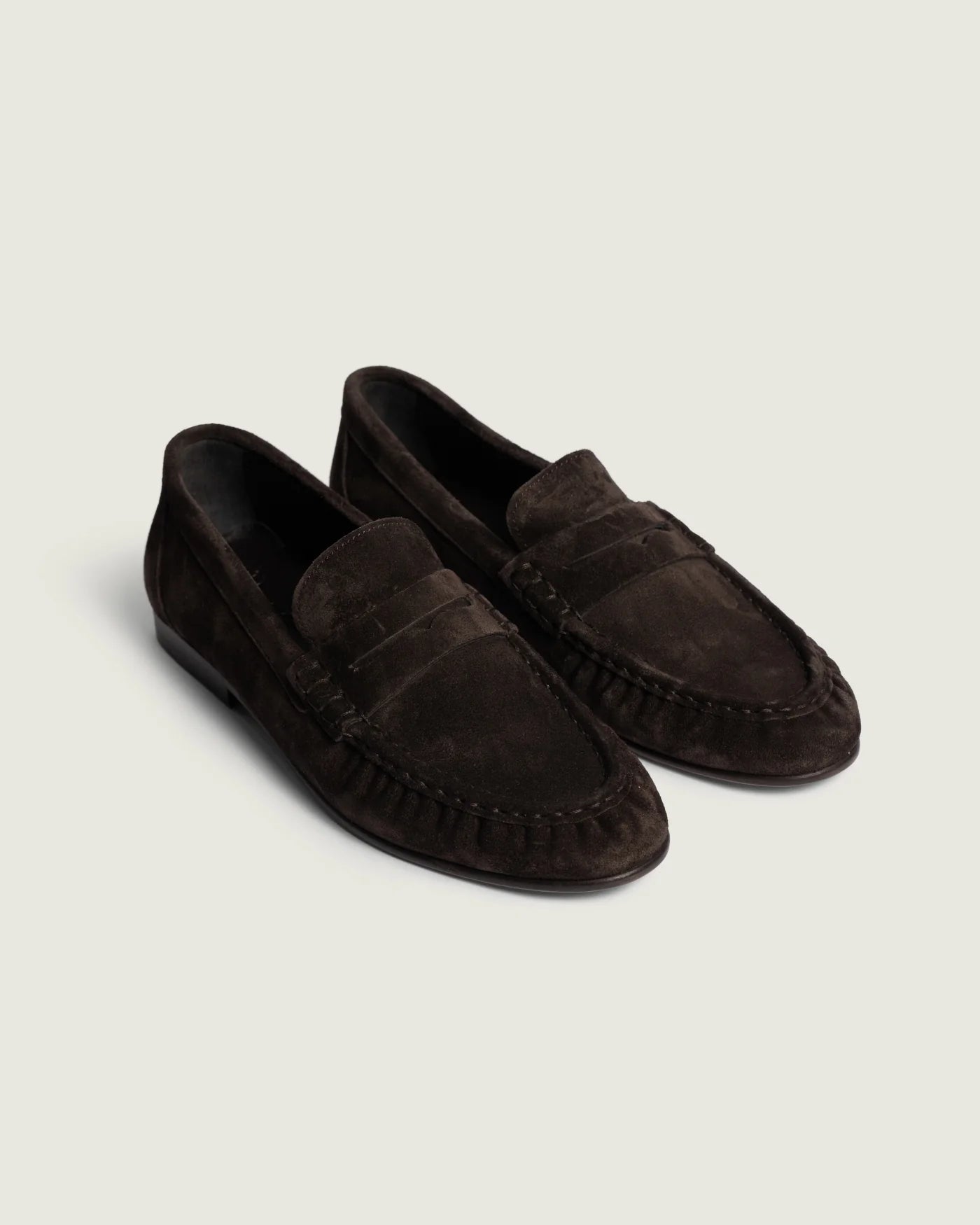 POSA Penny Loafer Wrinkle Suede - dunkelbraun